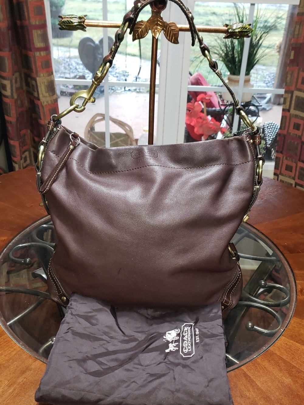 💘🖤💘 BROWN COACH CARLY LIMITED EDITION LEATHER SHOULDER VINTAGE HOBO BAG 10616 - Picture 2 of 13